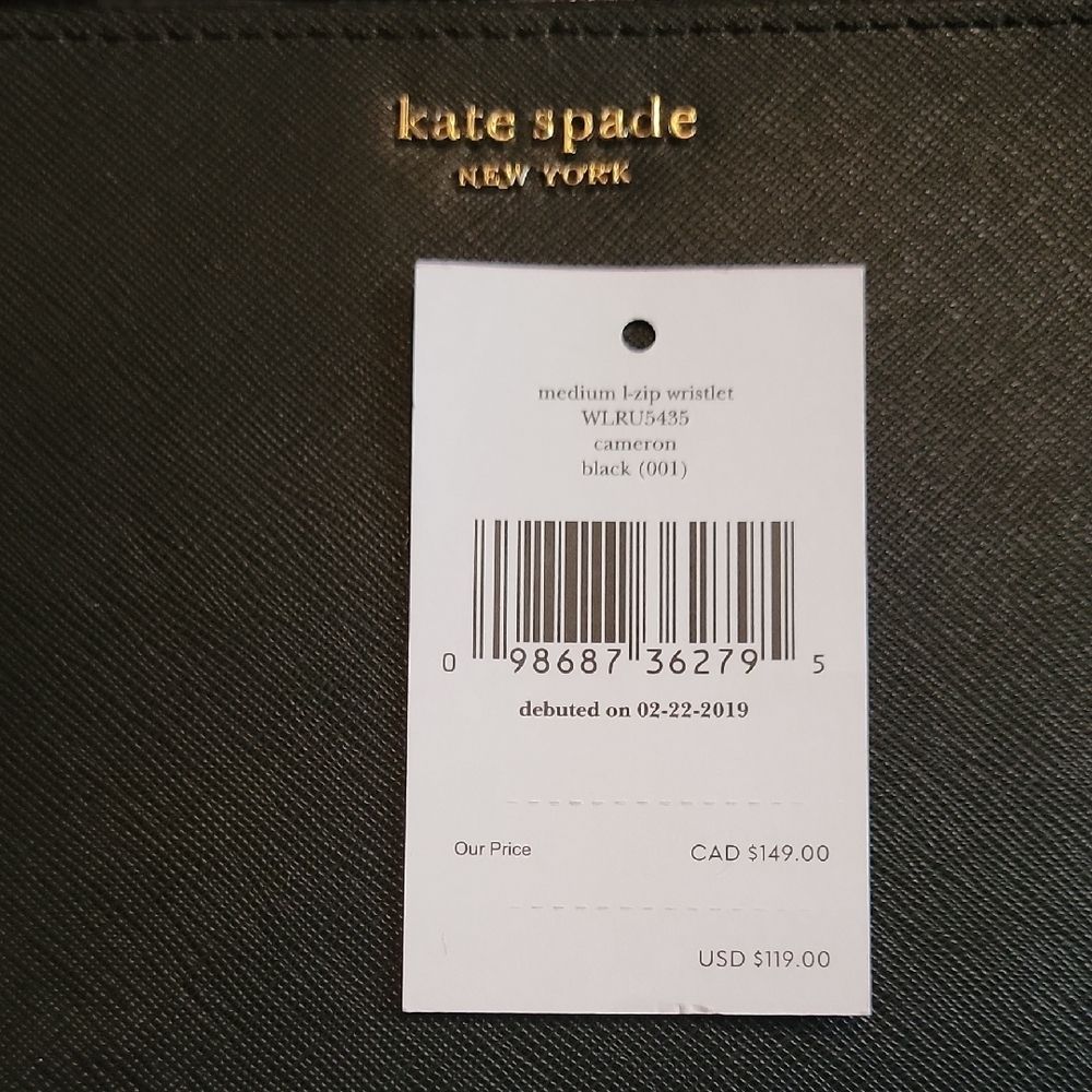 Kate Spade Black Leather Wristlet - Picture 2 of 9